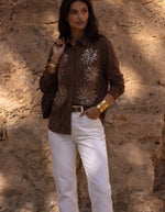 BLUSA PALM CHOCO